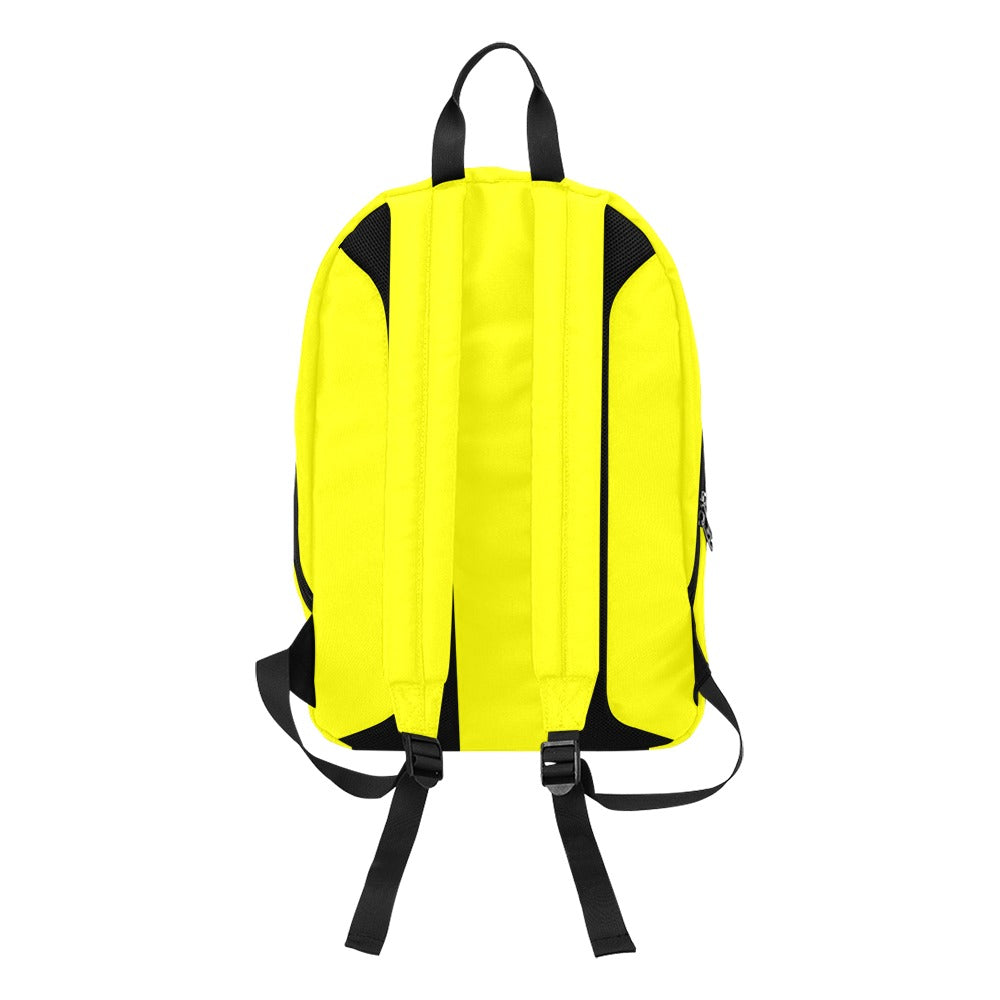 Yellow Travel Backpack With Silver Logo Travel Backpack(Large Capacity)(Model 1691)