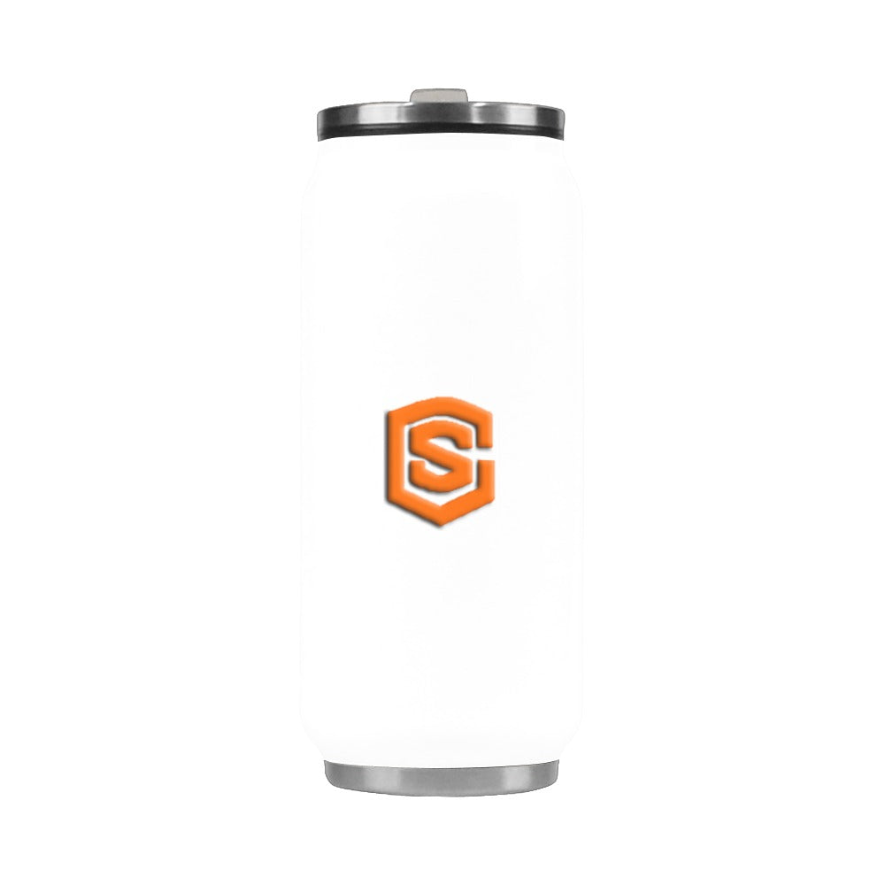 White Stainless Steel Vacuum Mug (13.7 OZ) with Orange Logo Stainless Steel Vacuum Mug (13.7 OZ)