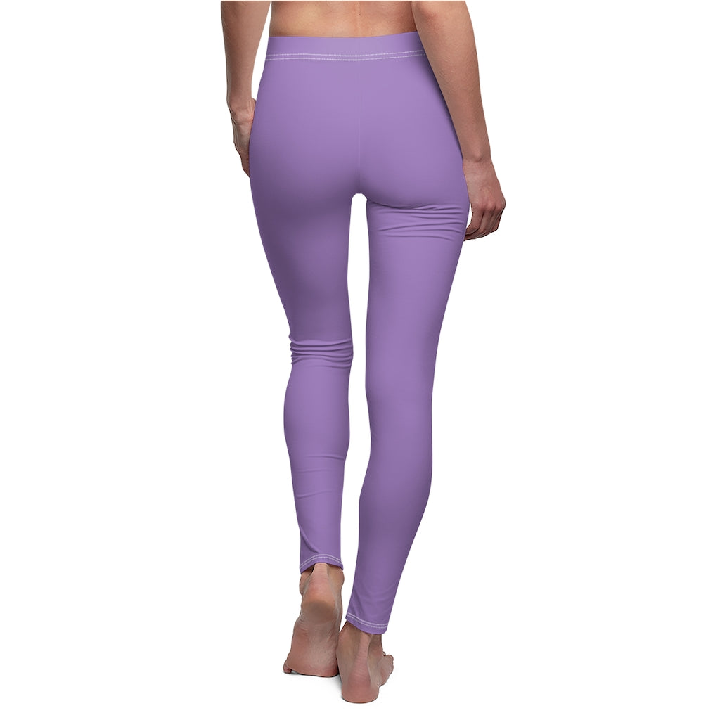 Purple Women's Cut & Sew Casual Leggings Brown logo