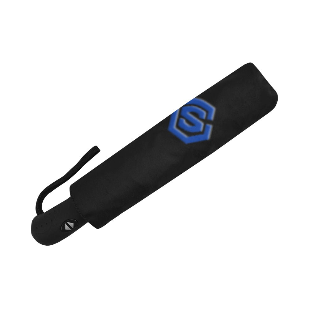 Black Anti-UV Automatic Umbrella With Blue Logo Anti-UV Automatic Umbrella(Outside Printing)(Model U09)