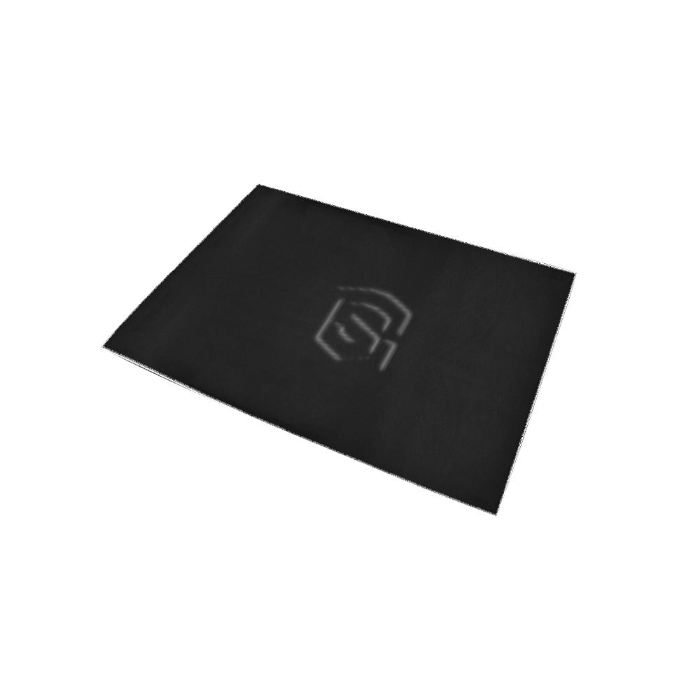 Black Area Rug Black Logo Area Rug 5' x 3.2'