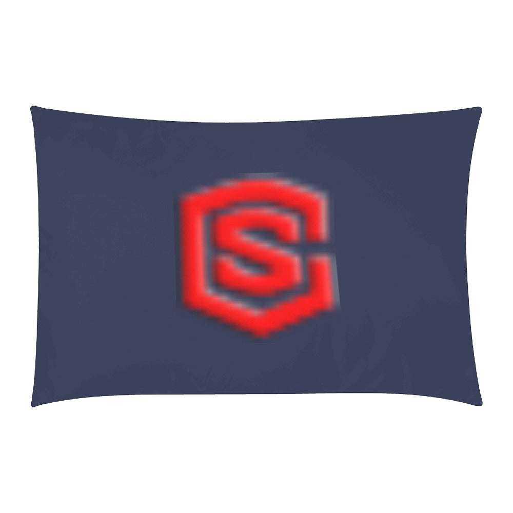 Blue Duvet Cover Red Logo 3-Piece Bedding Set (1 Duvet Cover 86"x70"; 2 Pillowcases 20"x30")(One Side)