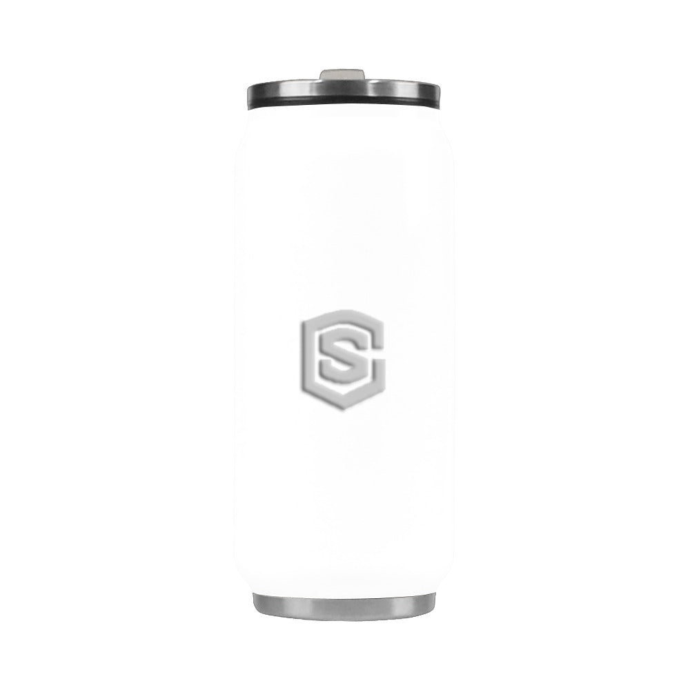 White Stainless Steel Vacuum Mug (13.7 OZ) with Silver Logo Stainless Steel Vacuum Mug (13.7 OZ)