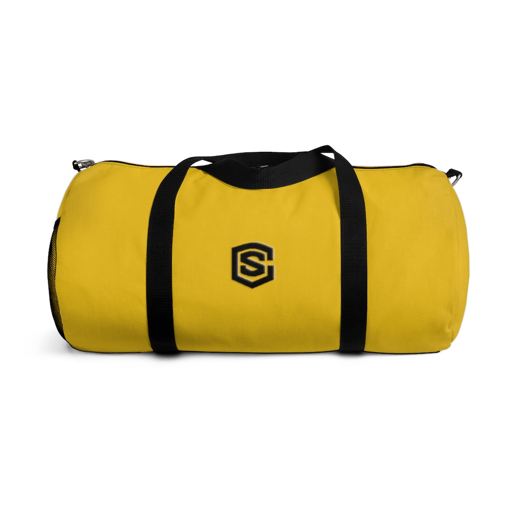 Yellow Duffel Bag Black Logo