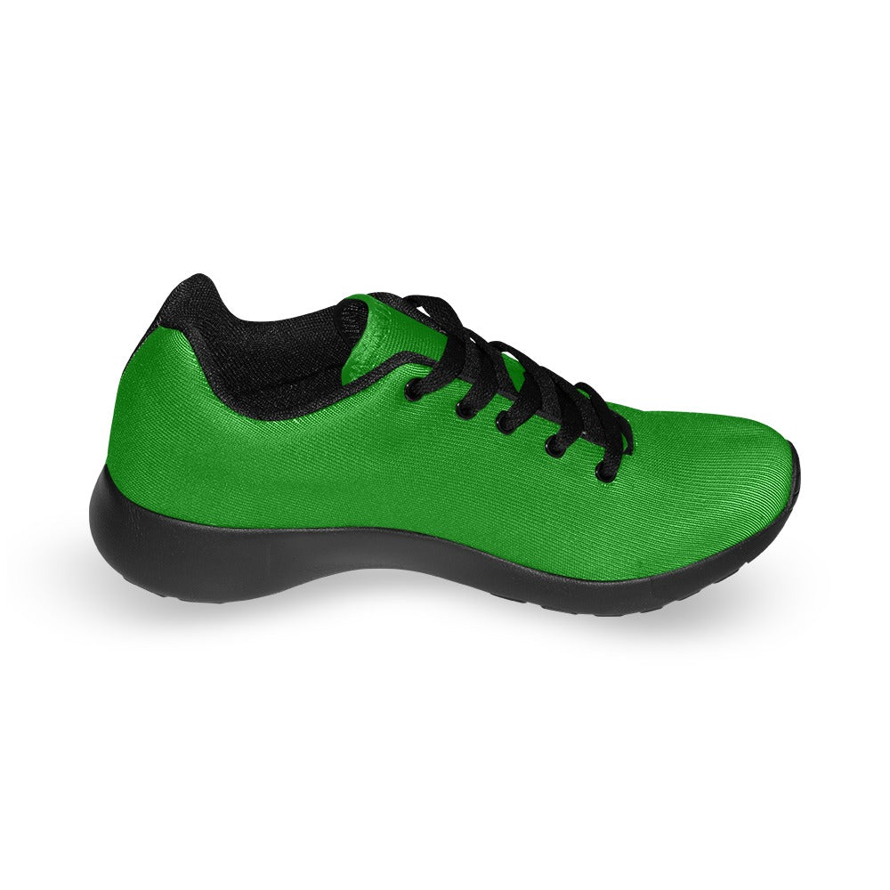 GREEN KID SNEAKER WITH BLUE LOGO Kid's Sneakers (Little Kid / Big Kid) (Model020)