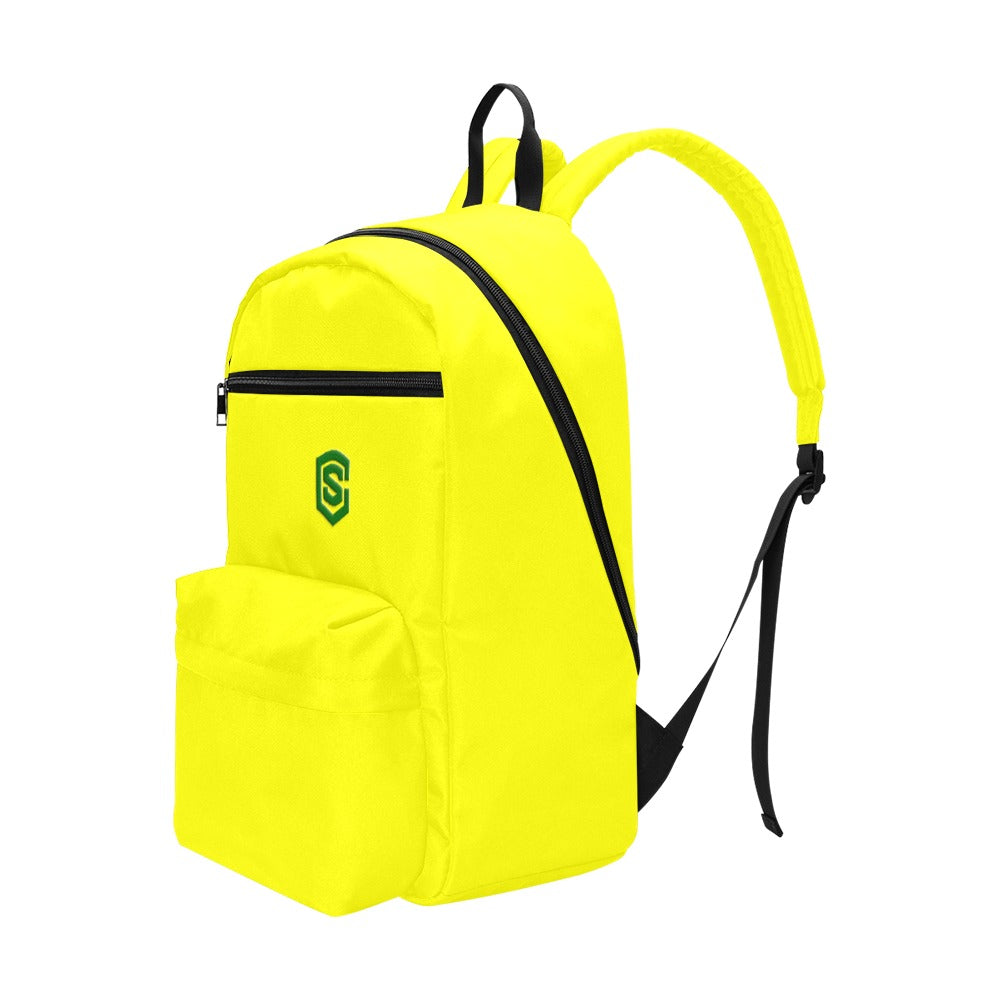 Yellow Travel Backpack With Green Logo Travel Backpack(Large Capacity)(Model 1691)