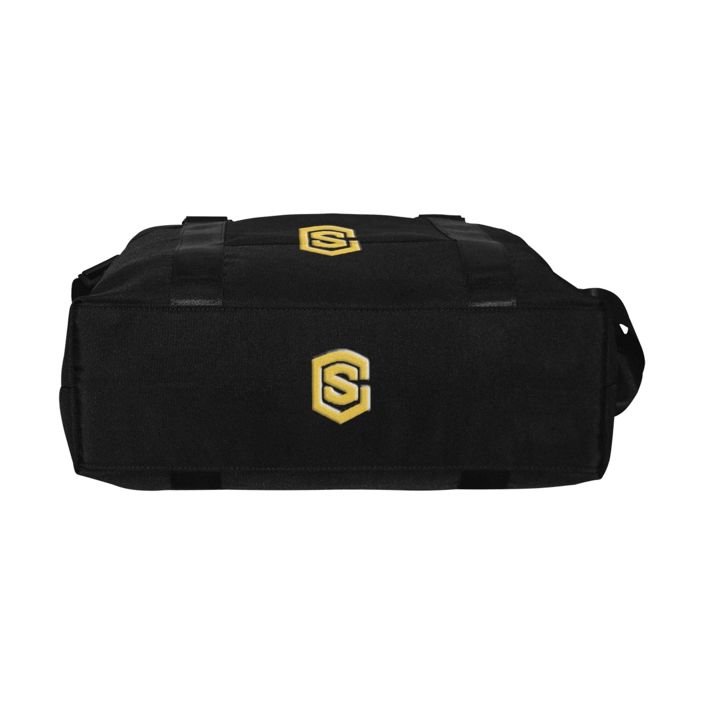 Black Large Capacity Duffle Bag With Gold Logo Large Capacity Duffle Bag(Model1715)