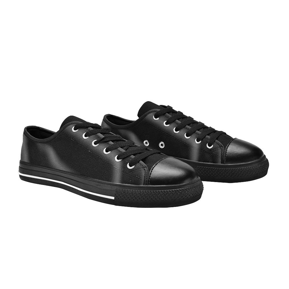 Black logo Men's Classic Canvas Shoes (Model 018)
