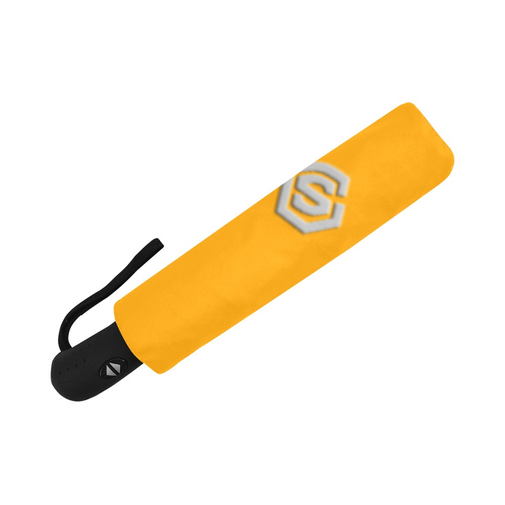 Orange Anti-UV Automatic Umbrella With Silver Logo Anti-UV Automatic Umbrella(Outside Printing)(Model U09)