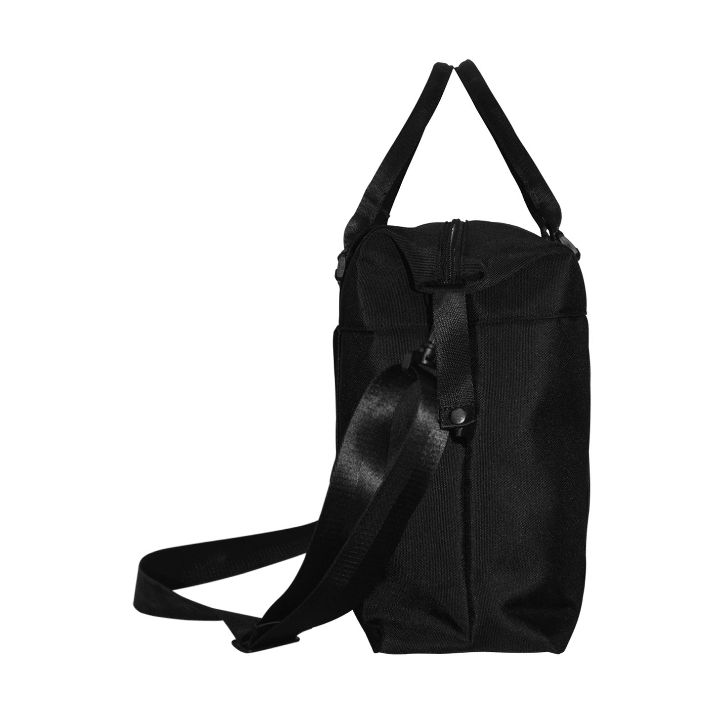 Black Large Capacity Duffle Bag With Brown Logo Large Capacity Duffle Bag(Model1715)
