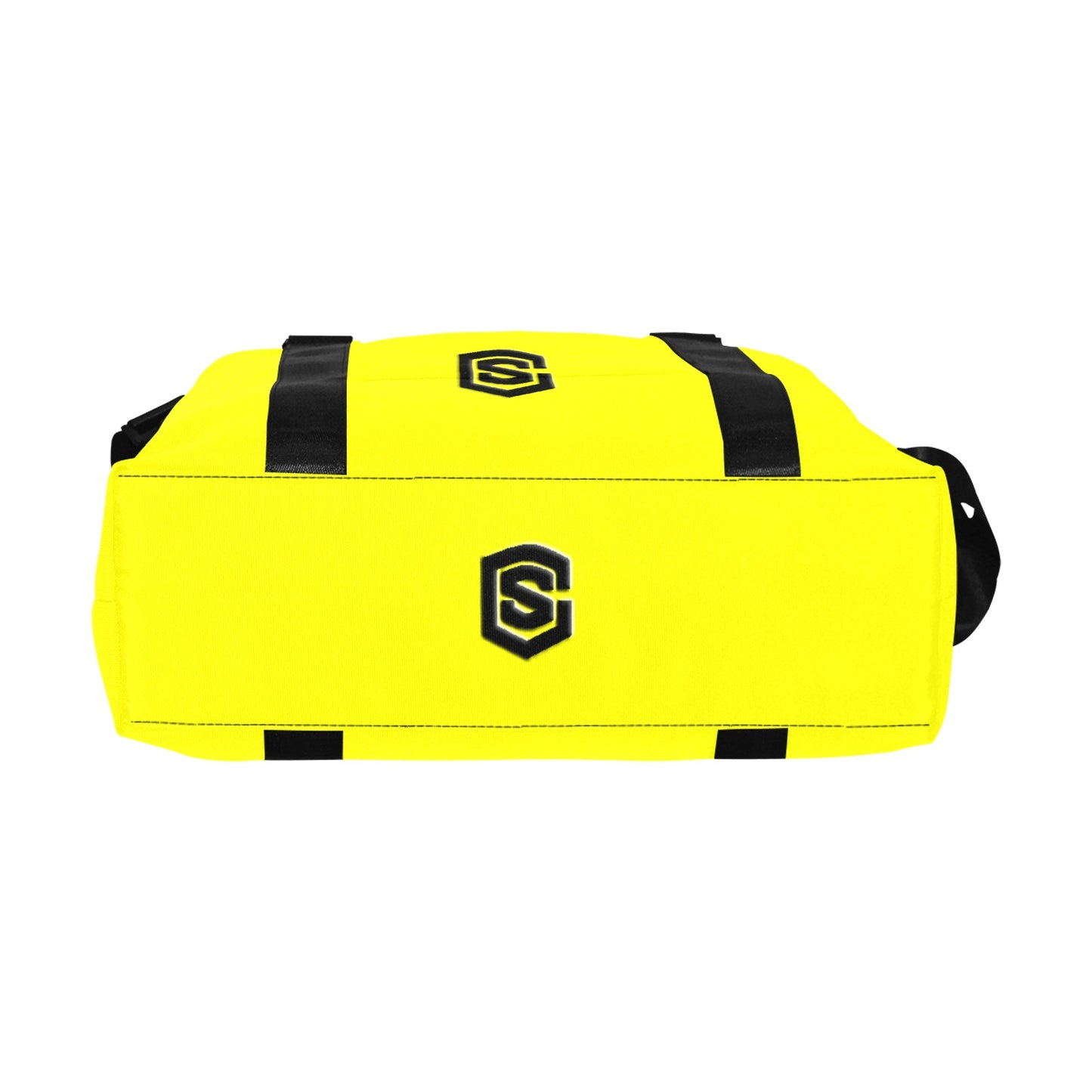 Yellow Large Capacity Duffle Bag With Black Logo Large Capacity Duffle Bag(Model1715)