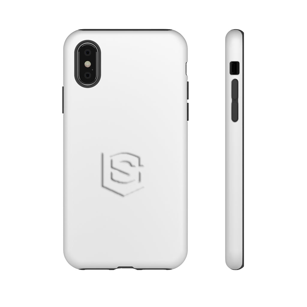 White Tough Cases White Logo