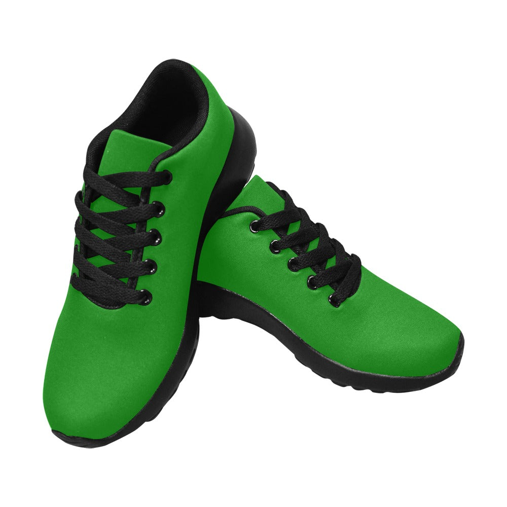 GREEN KID SNEAKER WITH YELLOW LOGO Kid's Sneakers (Little Kid / Big Kid) (Model020)