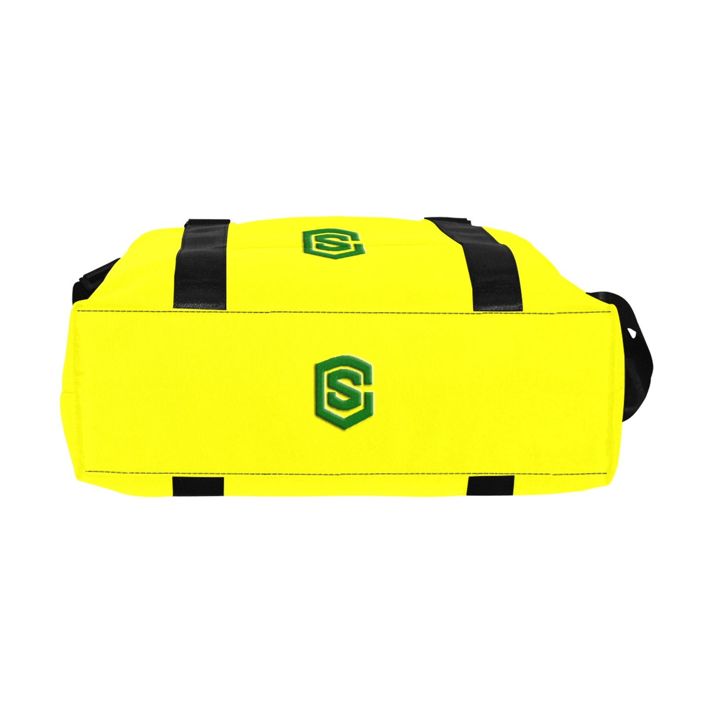 Yellow Large Capacity Duffle Bag With Green Logo Large Capacity Duffle Bag(Model1715)