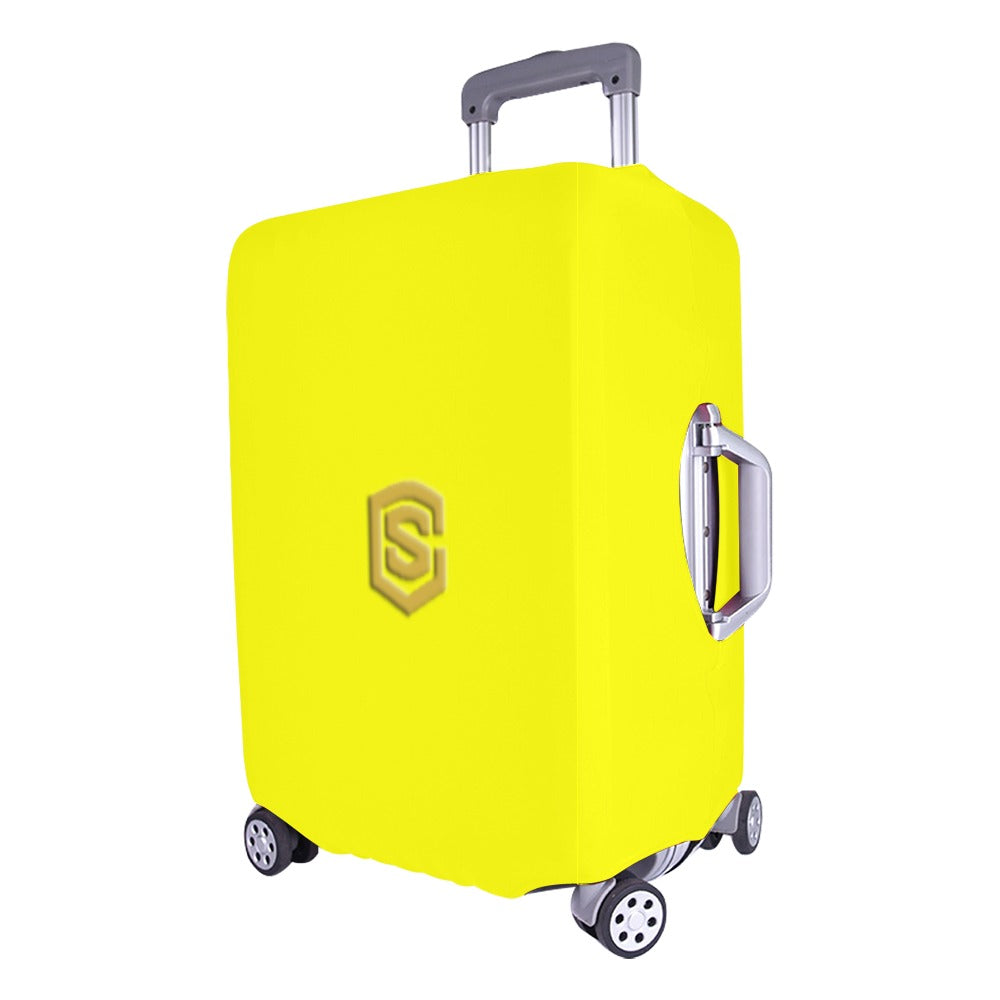 YELLOW LUGGAGE COVER WITH GOLD LOGO Luggage Cover (Large Size) (26"-28")