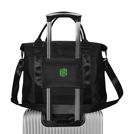 Black Large Capacity Duffle Bag With Green Logo Large Capacity Duffle Bag(Model1715)