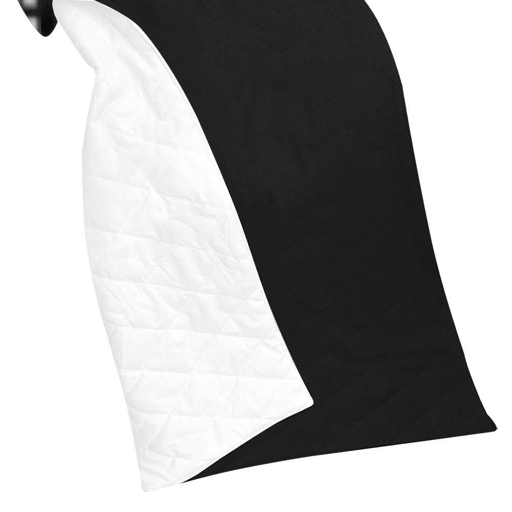 Black Quilt with Silver Logo Custom Quilt 70" x 80"