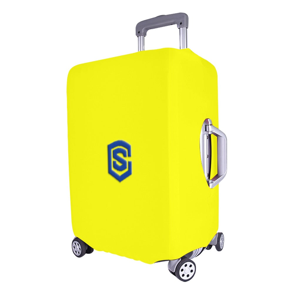 YELLOW LUGGAGE COVER WITH BLUE LOGO Luggage Cover (Large Size) (26"-28")