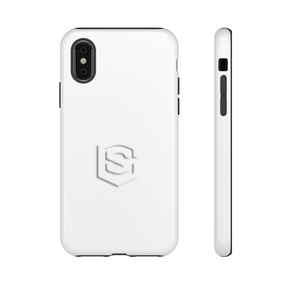 White Tough Cases White Logo