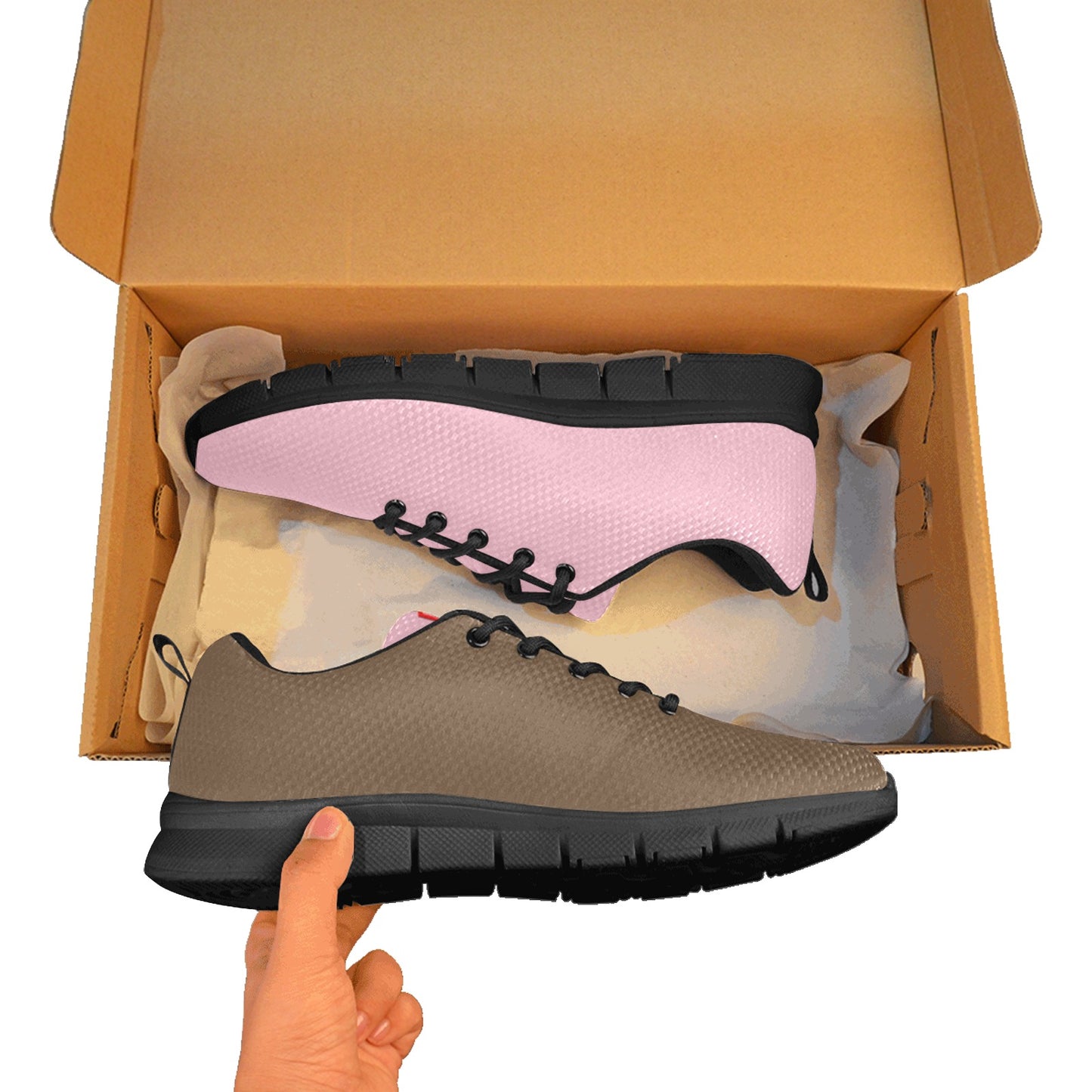 red Men's Breathable Running Shoes (Model 055)