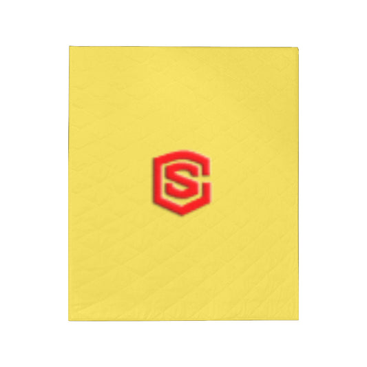 Yello Custom Quilt Red Logo Custom Quilt 50" x 60"