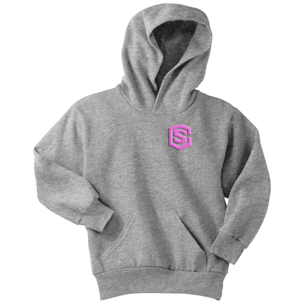 Youth Hoodie WITH PINK LOGO