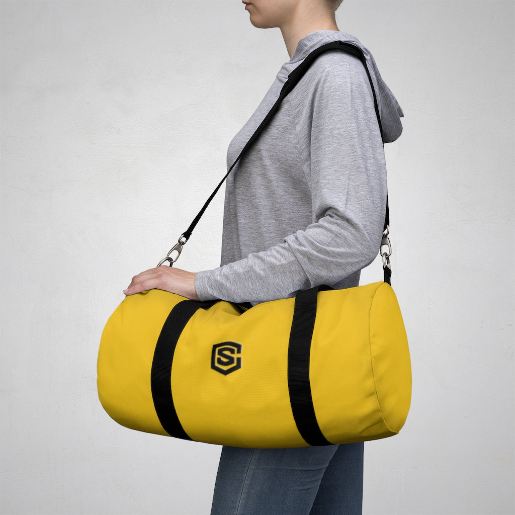 Yellow Duffel Bag Black Logo