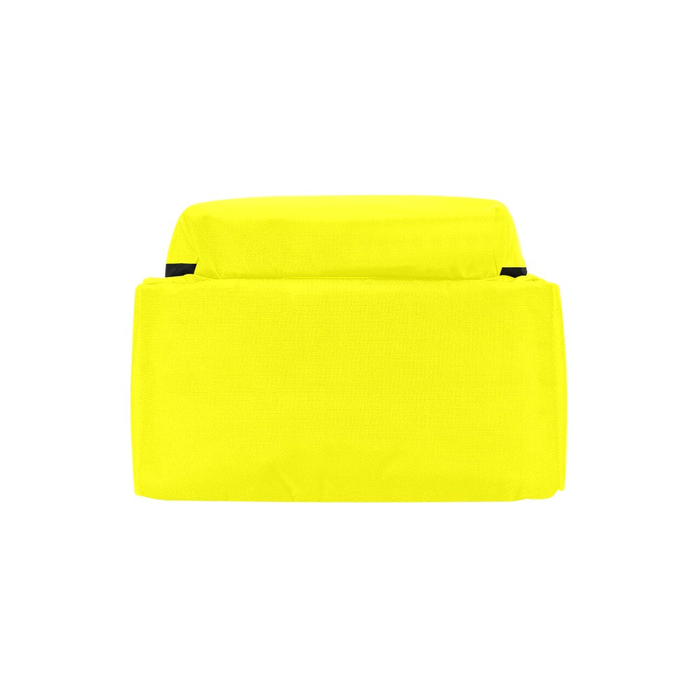Yellow Travel Backpack With Grey Logo Travel Backpack(Large Capacity)(Model 1691)