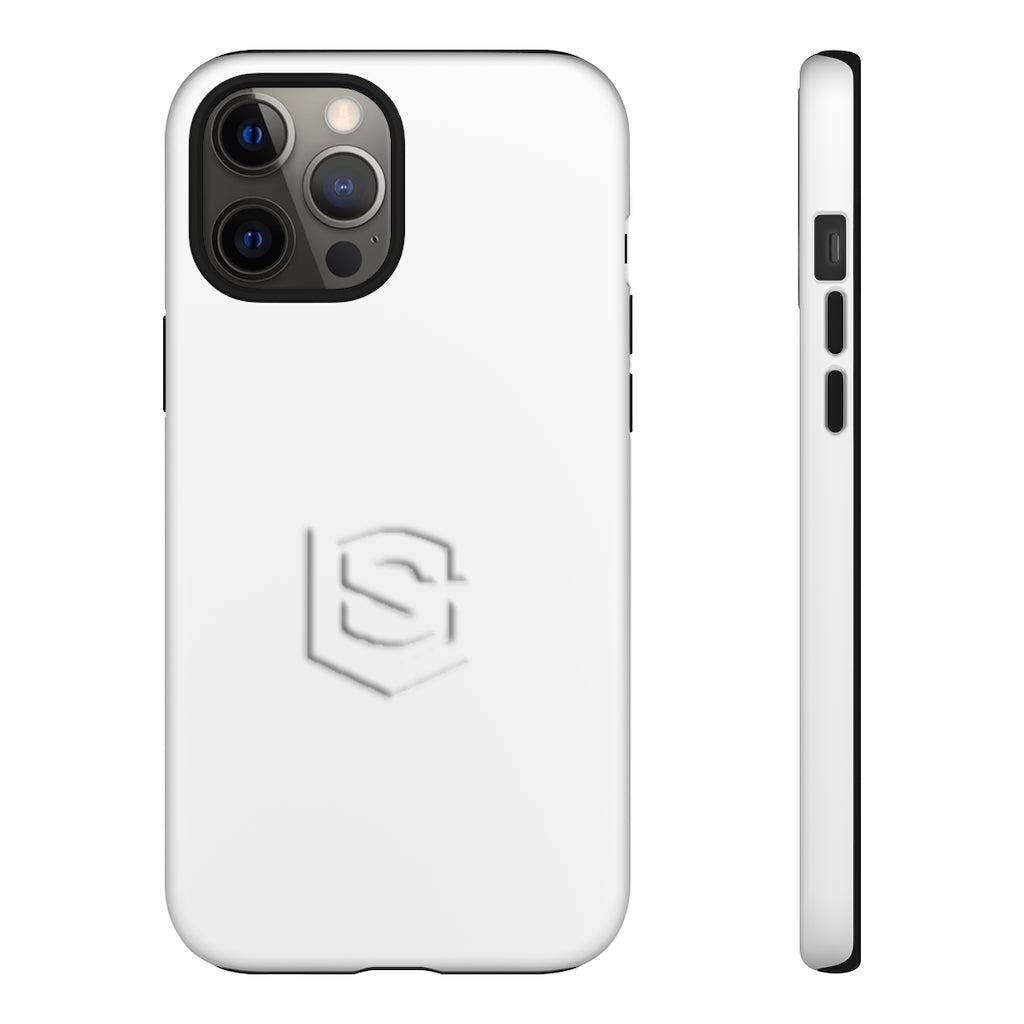 White Tough Cases White Logo