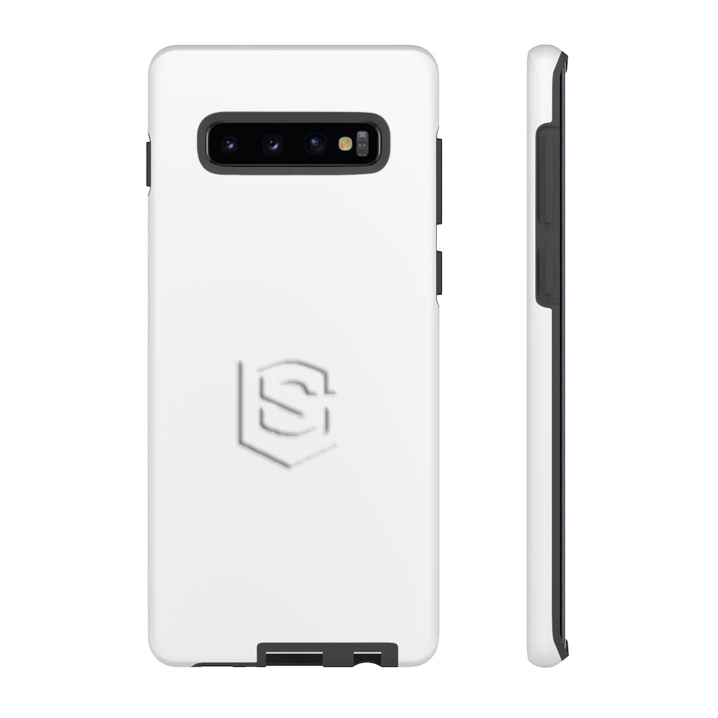 White Tough Cases White Logo