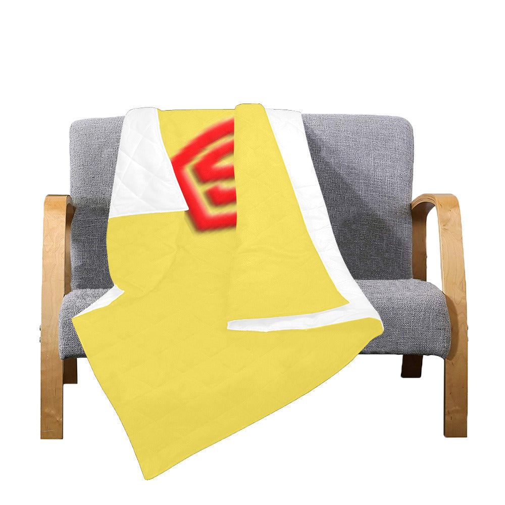 Yello Custom Quilt Red Logo Custom Quilt 50" x 60"
