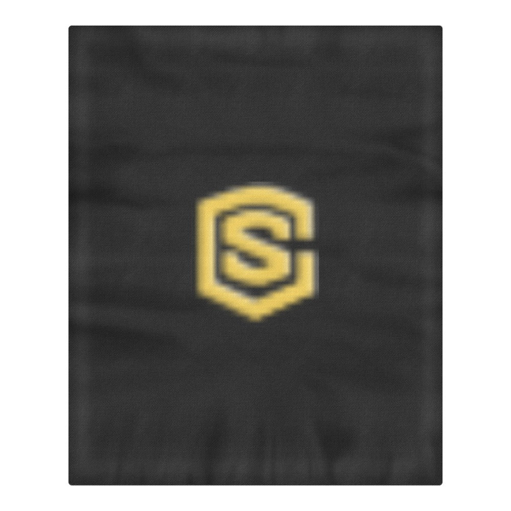 Black 3-Piece Bedding Set (1 Duvet Cover 86"x70"; 2 Pillowcases 20"x30")(One Side) wtih Gold Logo 3-Piece Bedding Set (1 Duvet Cover 86"x70"; 2 Pillowcases 20"x30")(One Side)