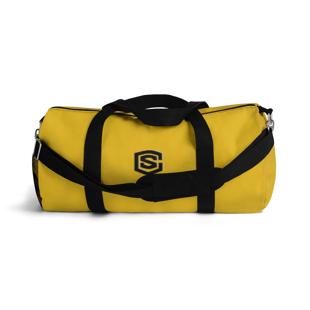 Yellow Duffel Bag Black Logo