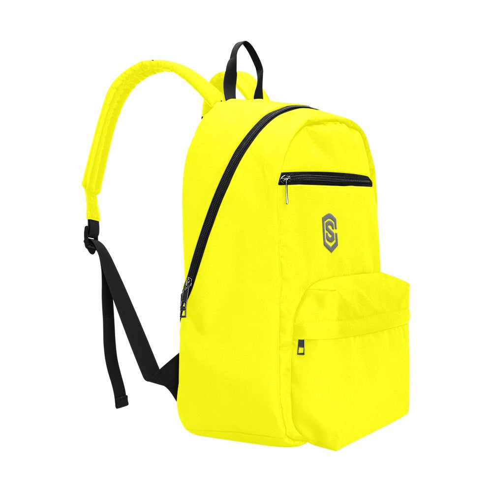 Yellow Travel Backpack With Grey Logo Travel Backpack(Large Capacity)(Model 1691)