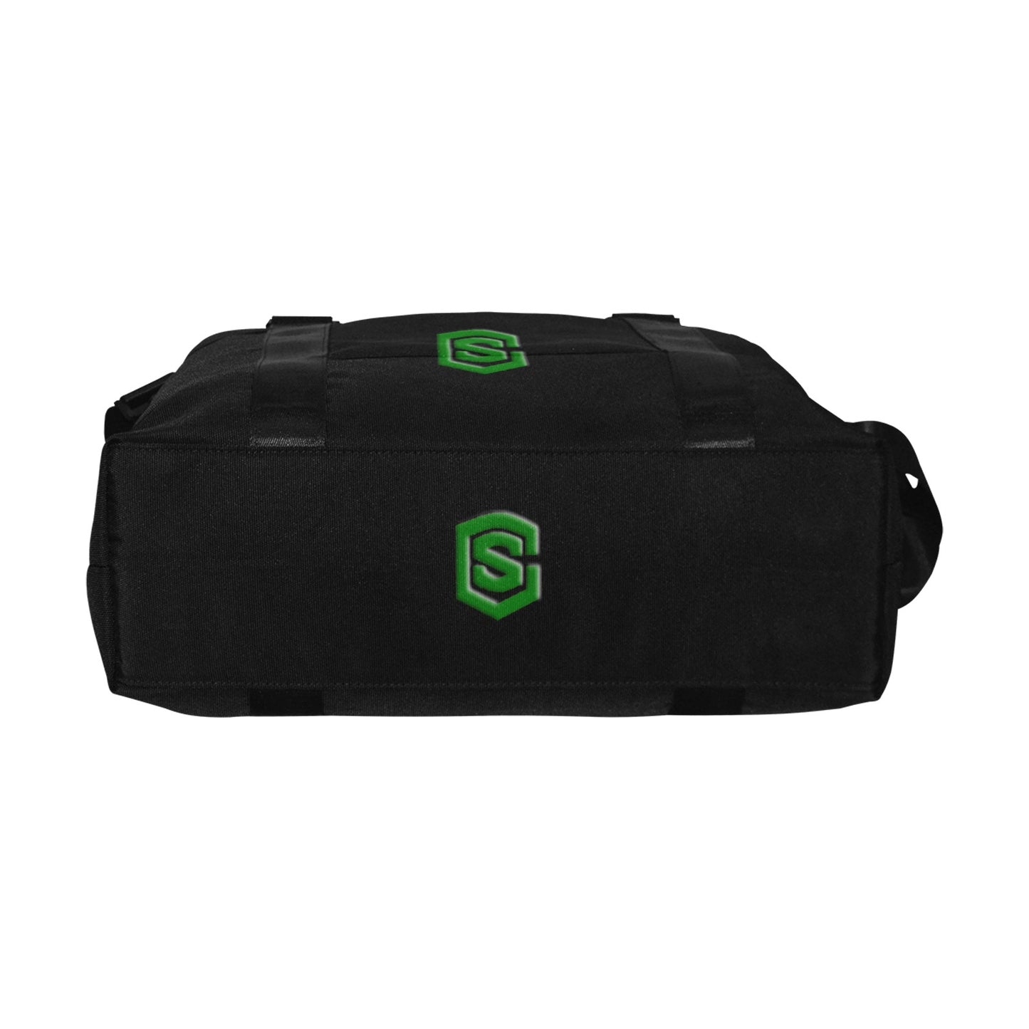 Black Large Capacity Duffle Bag With Green Logo Large Capacity Duffle Bag(Model1715)