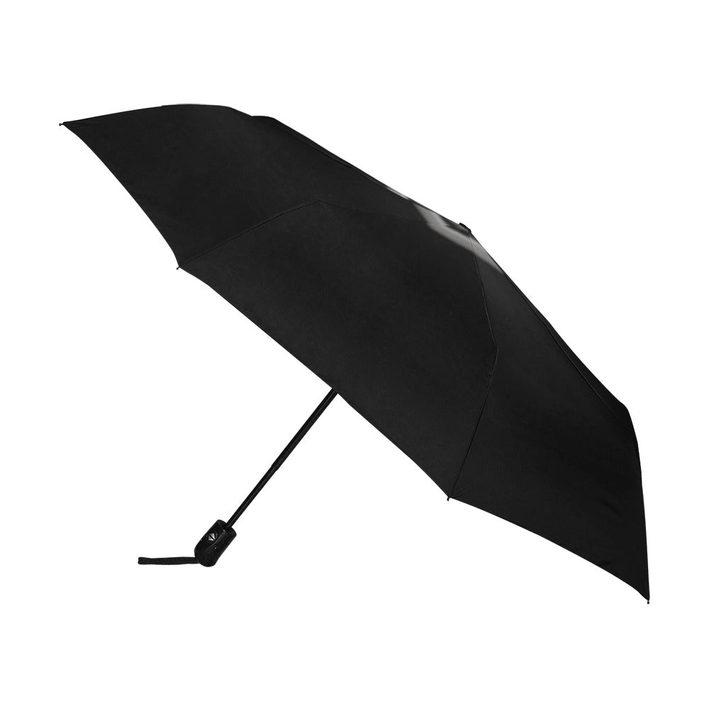 Black Anti-UV Automatic Umbrella With Grey Logo Anti-UV Automatic Umbrella(Outside Printing)(Model U09)