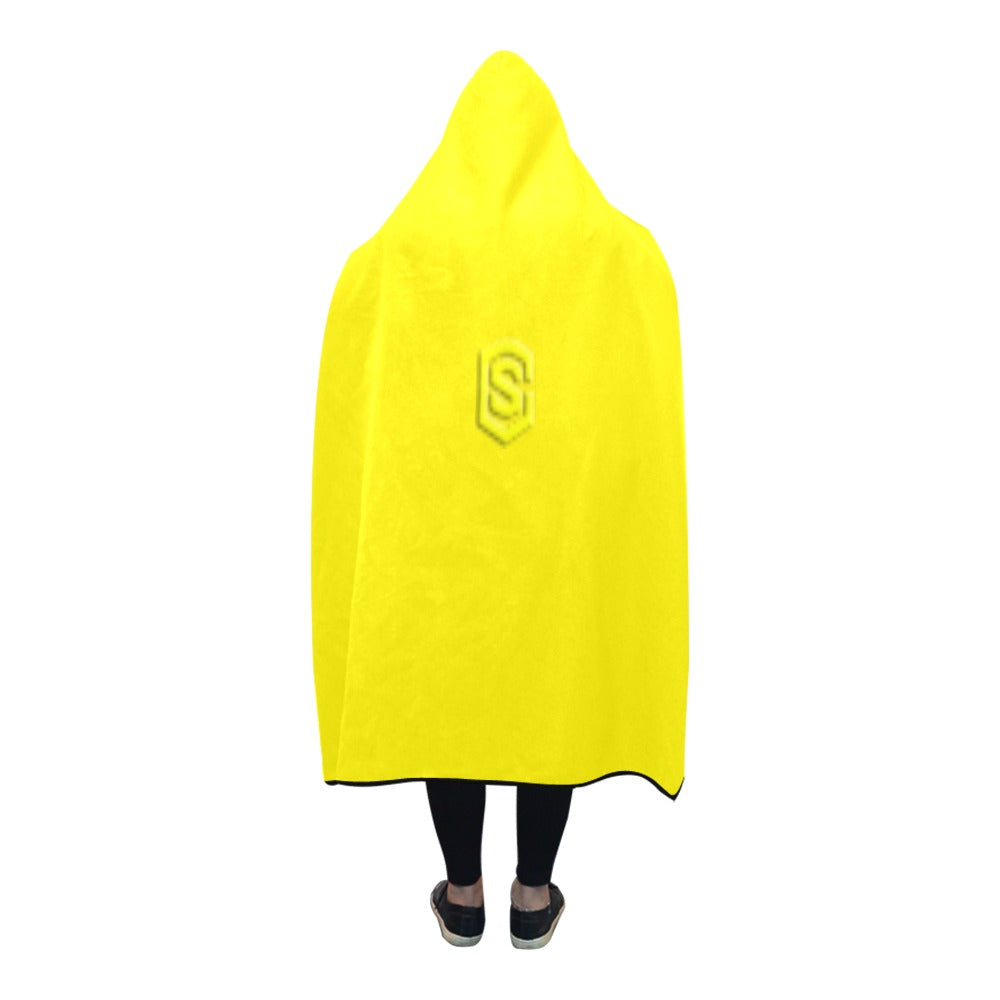 YELLOW Hooded Blanket WHITH YELLOW LOGO Hooded Blanket 80"x56"