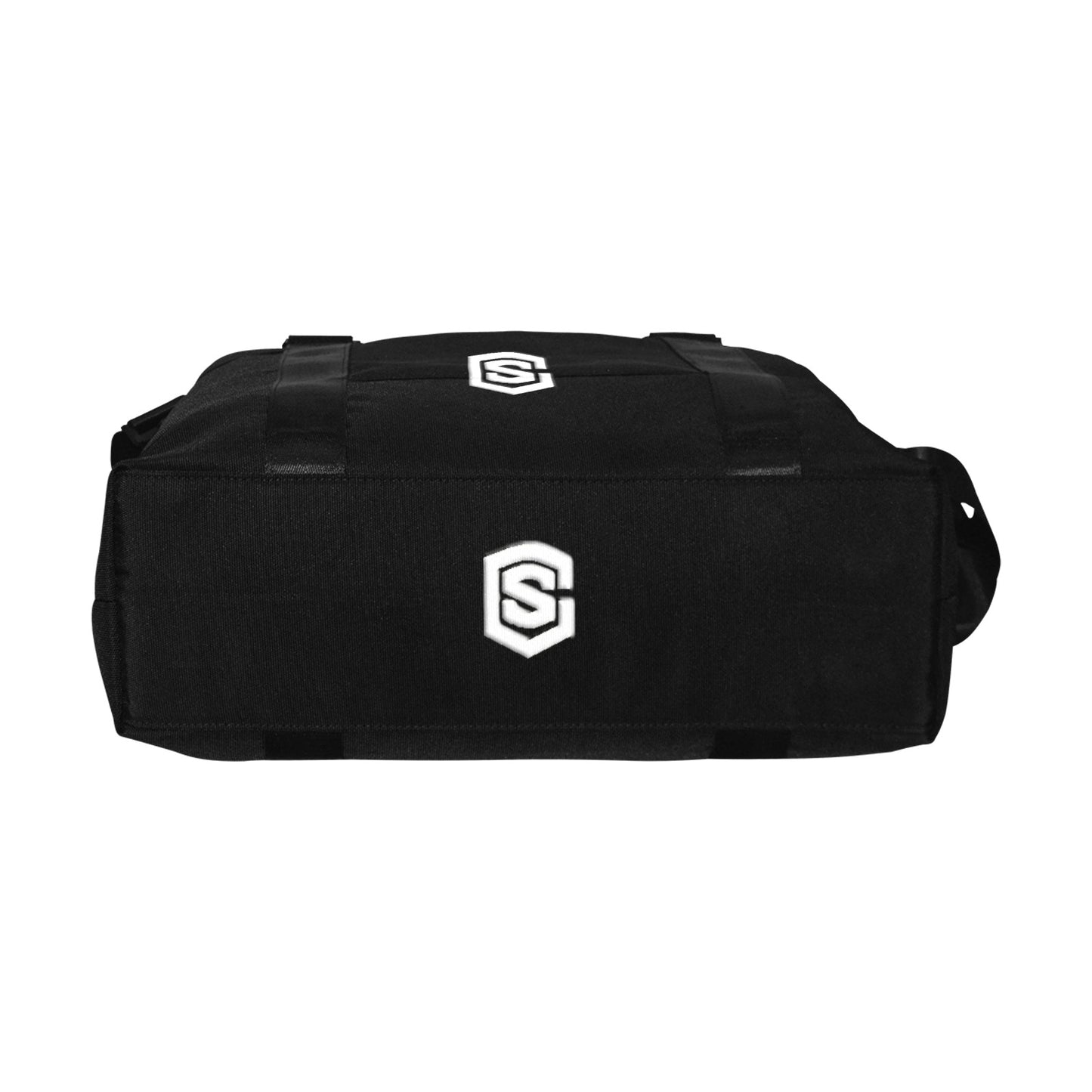 Black Large Capacity Duffle Bag With White Logo Large Capacity Duffle Bag(Model1715)