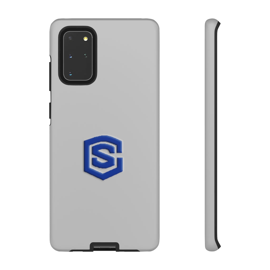 Grey Tough Cases Blue Logo