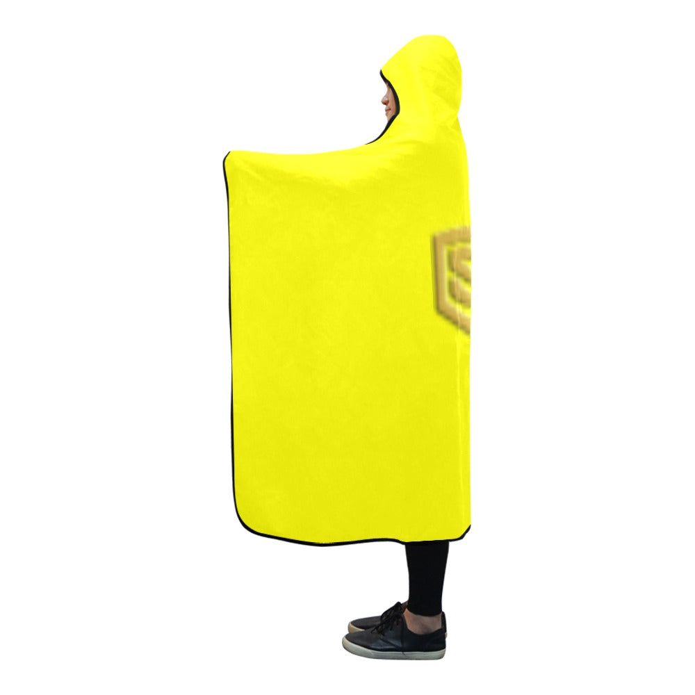 Yellow Hooded Blanket 80"x56" with Gold Logo Hooded Blanket 80"x56"