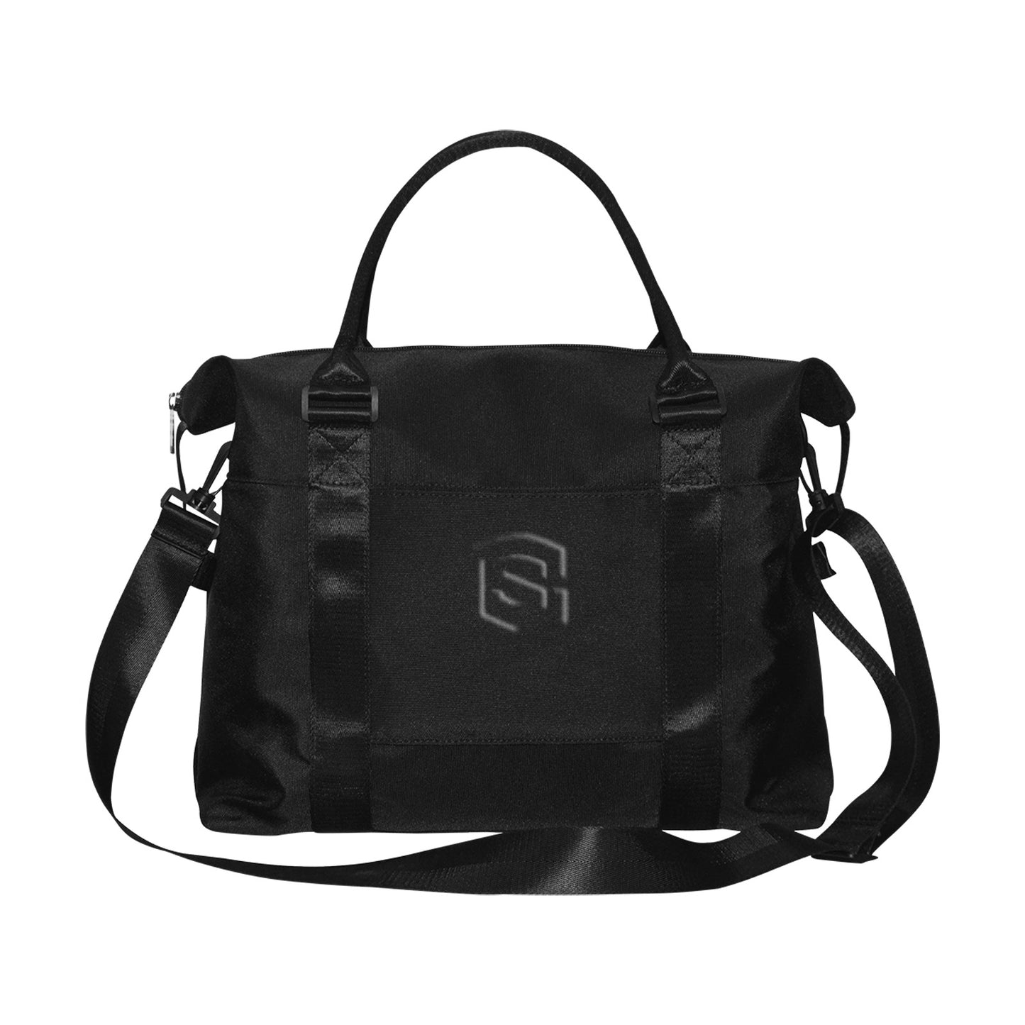 Black Large Capacity Duffle Bag With Black Logo Large Capacity Duffle Bag(Model1715)