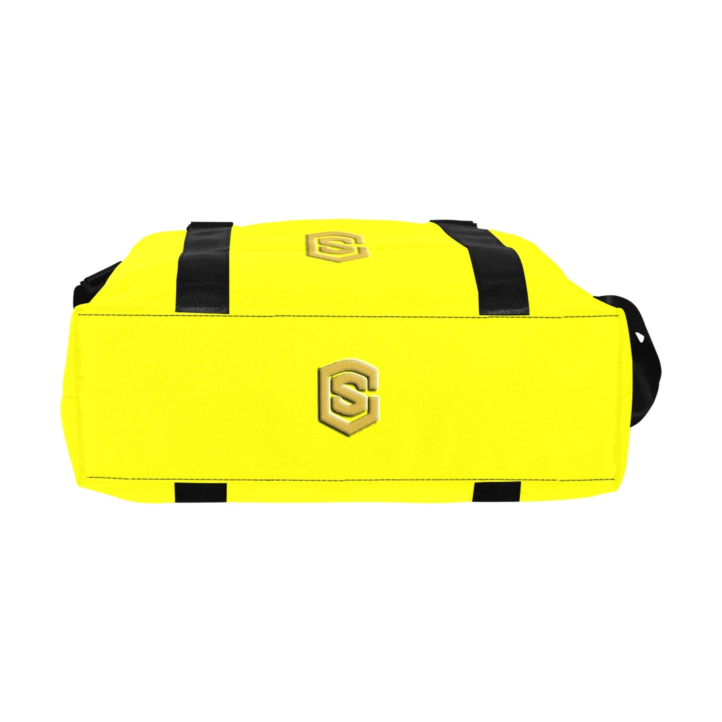 Yellow Large Capacity Duffle Bag With Gold Logo Large Capacity Duffle Bag(Model1715)