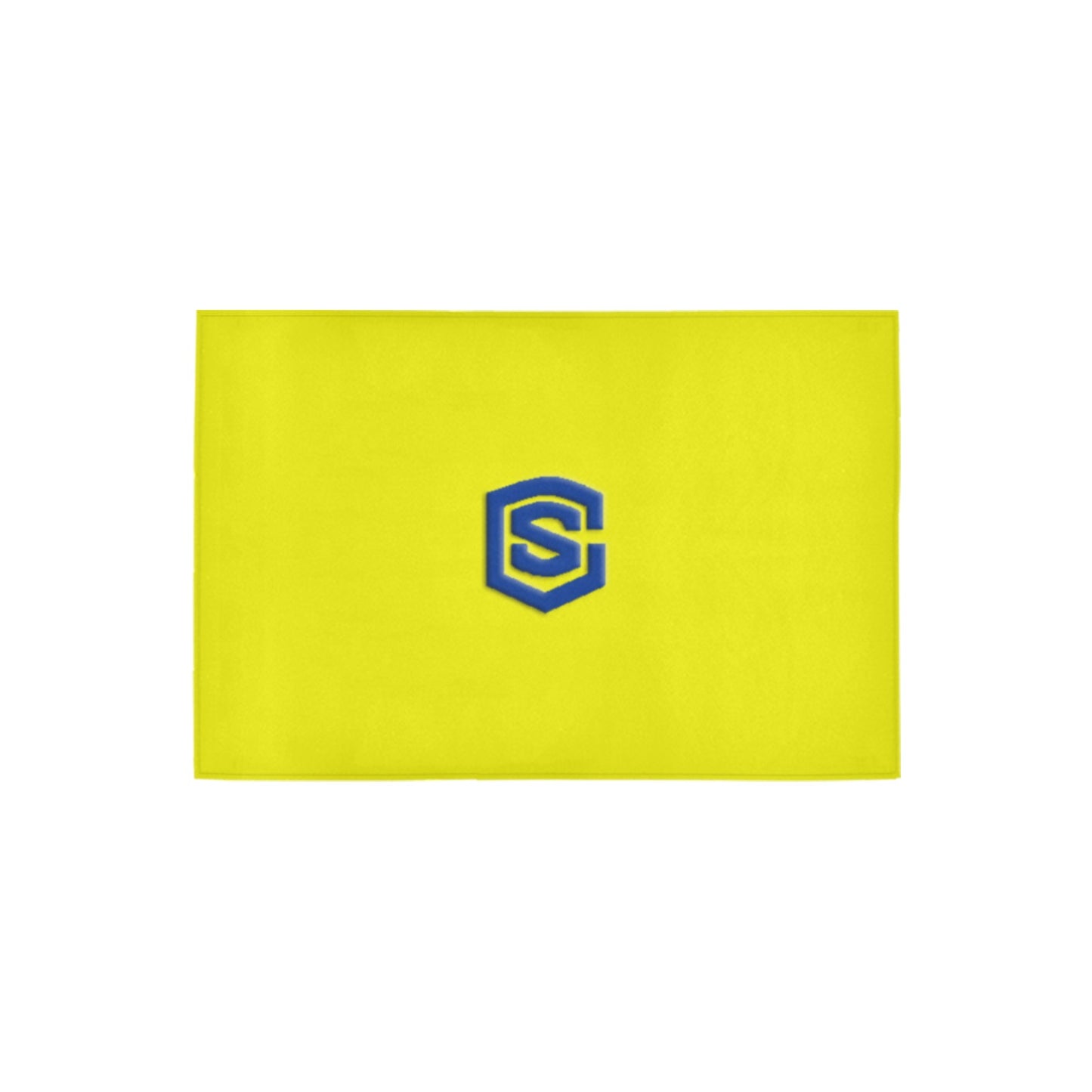 Yellow Doormat 24" x 16" (Sponge Material) with Blue Logo Doormat 24" x 16" (Sponge Material)
