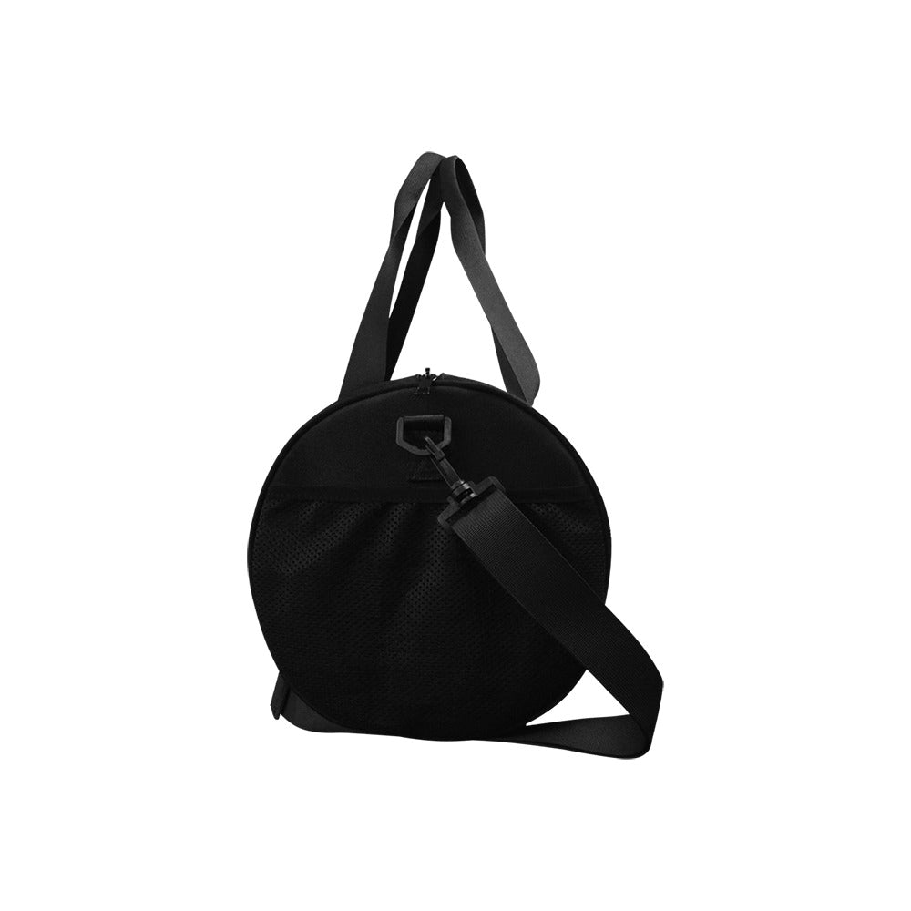 BLACK TRAVEL BAG WITH BLACK LOGO Travel Duffel Bags (Model 1679)