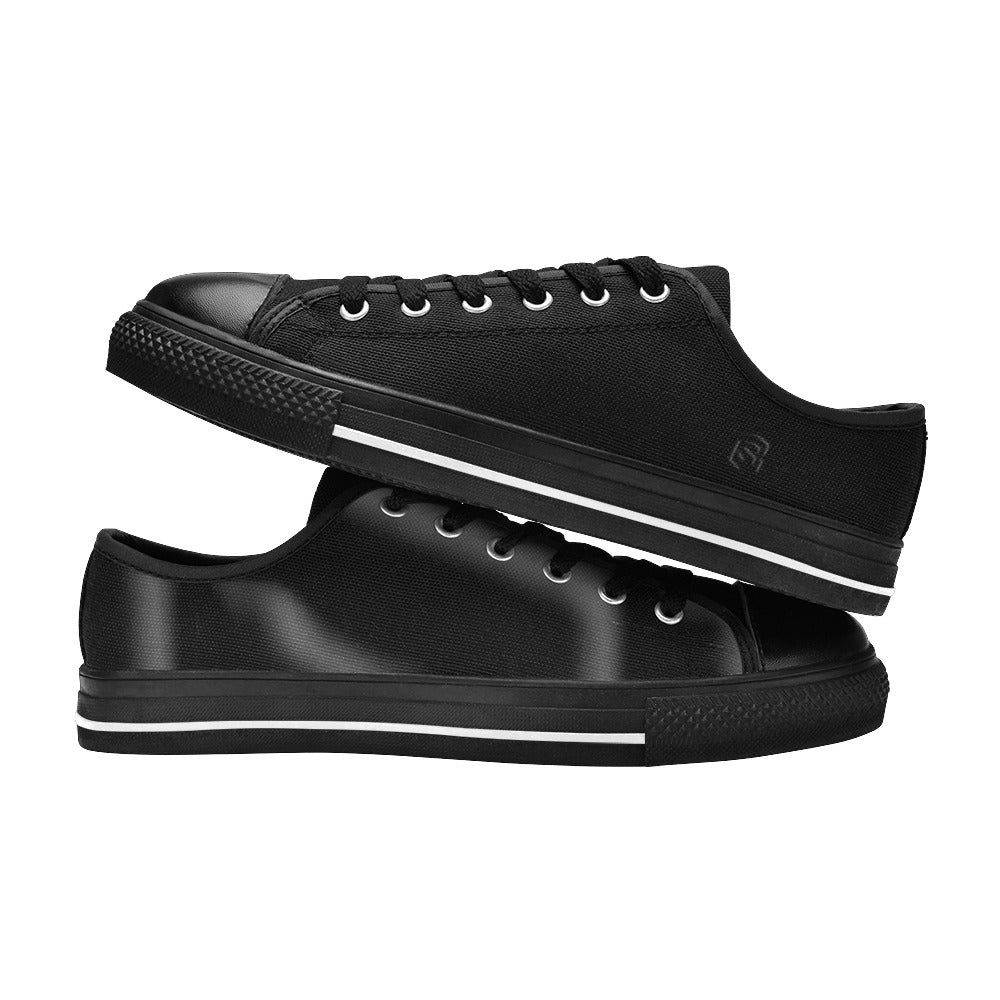 Black logo Men's Classic Canvas Shoes (Model 018)