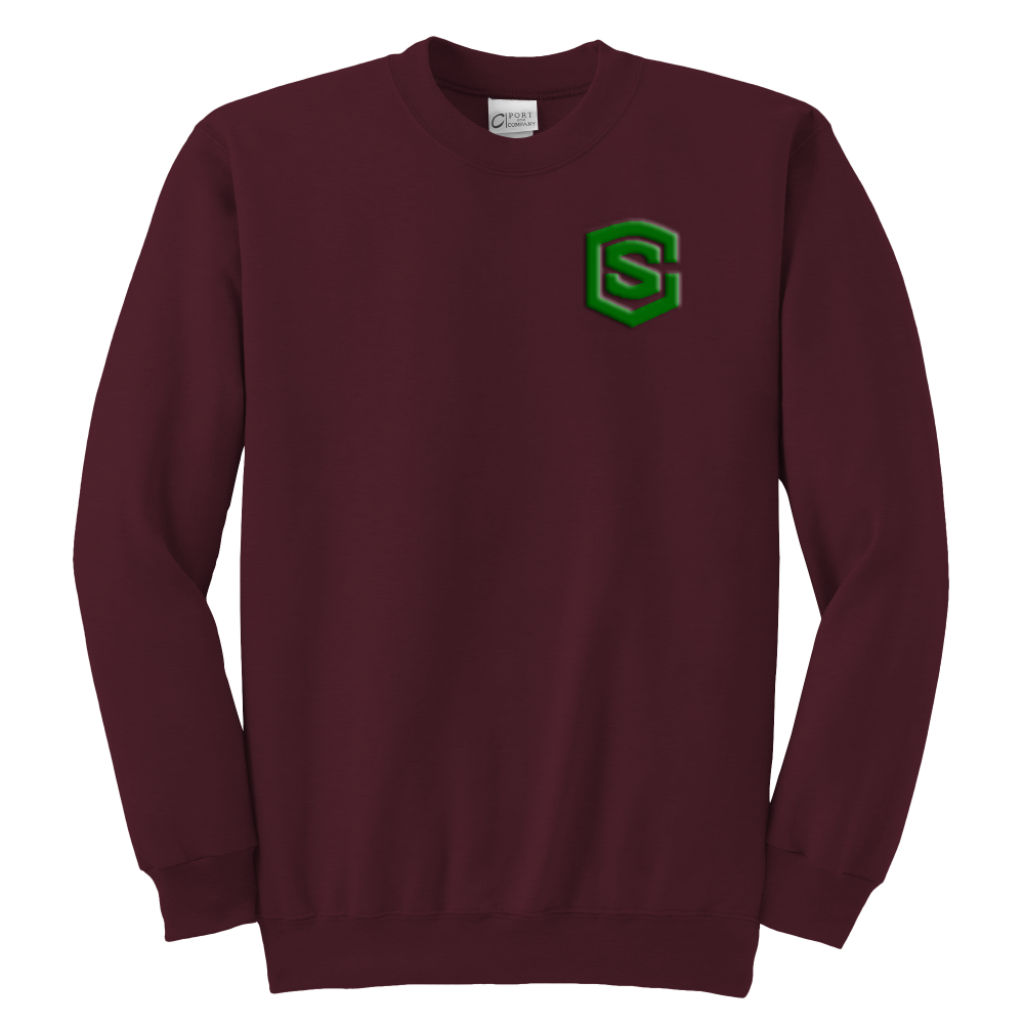 Youth Crewneck Sweatshirt WITH GREEN LOGO