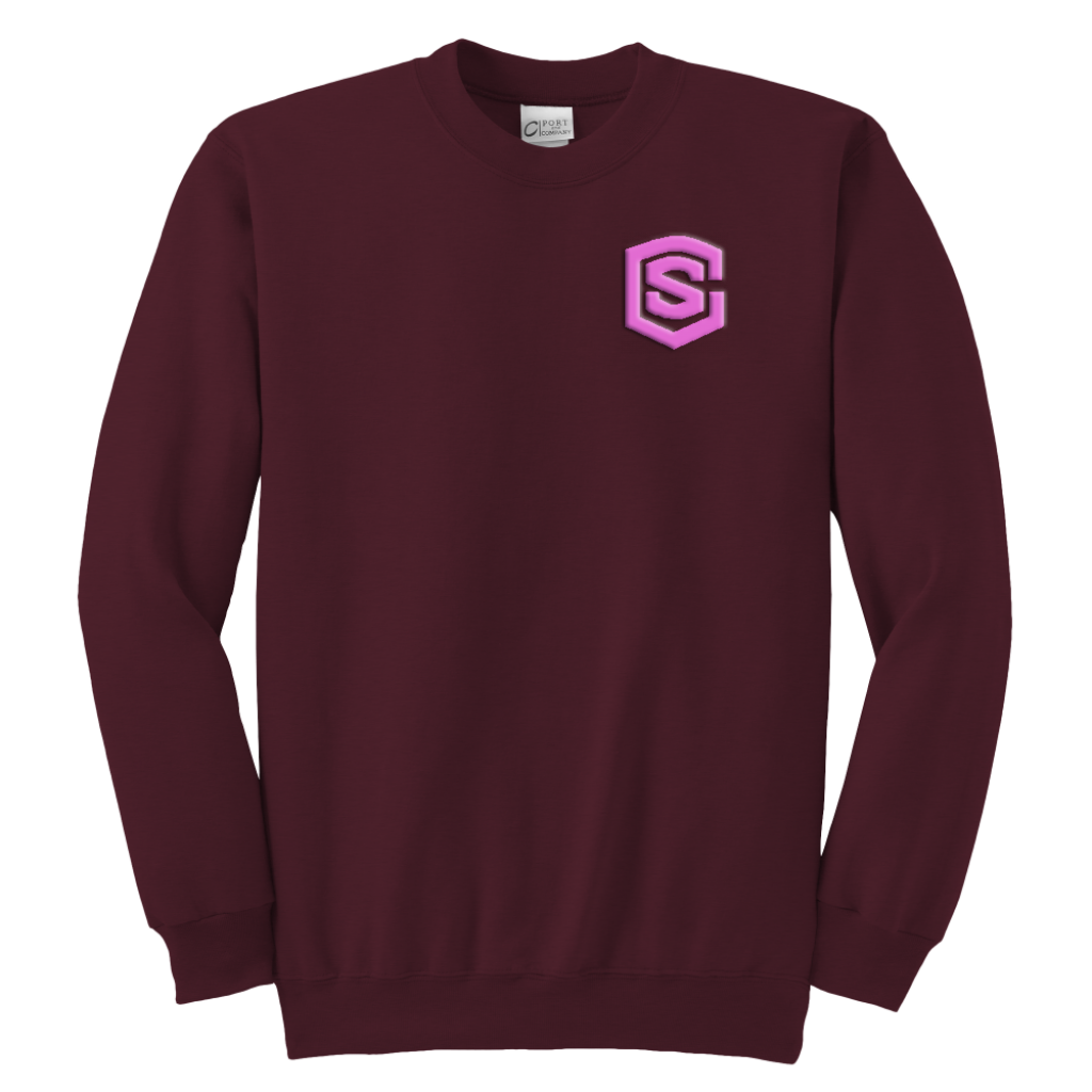 Youth Crewneck Sweatshirt WITH PINK LOGO
