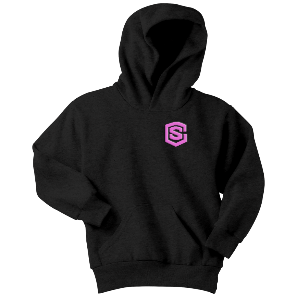 Youth Hoodie WITH PINK LOGO
