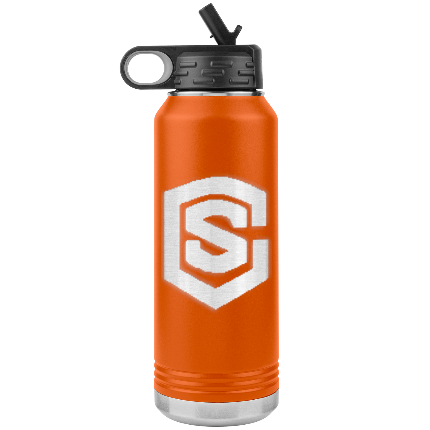 32oz WATER BOTTLE TUMBLER SILVER LOGO