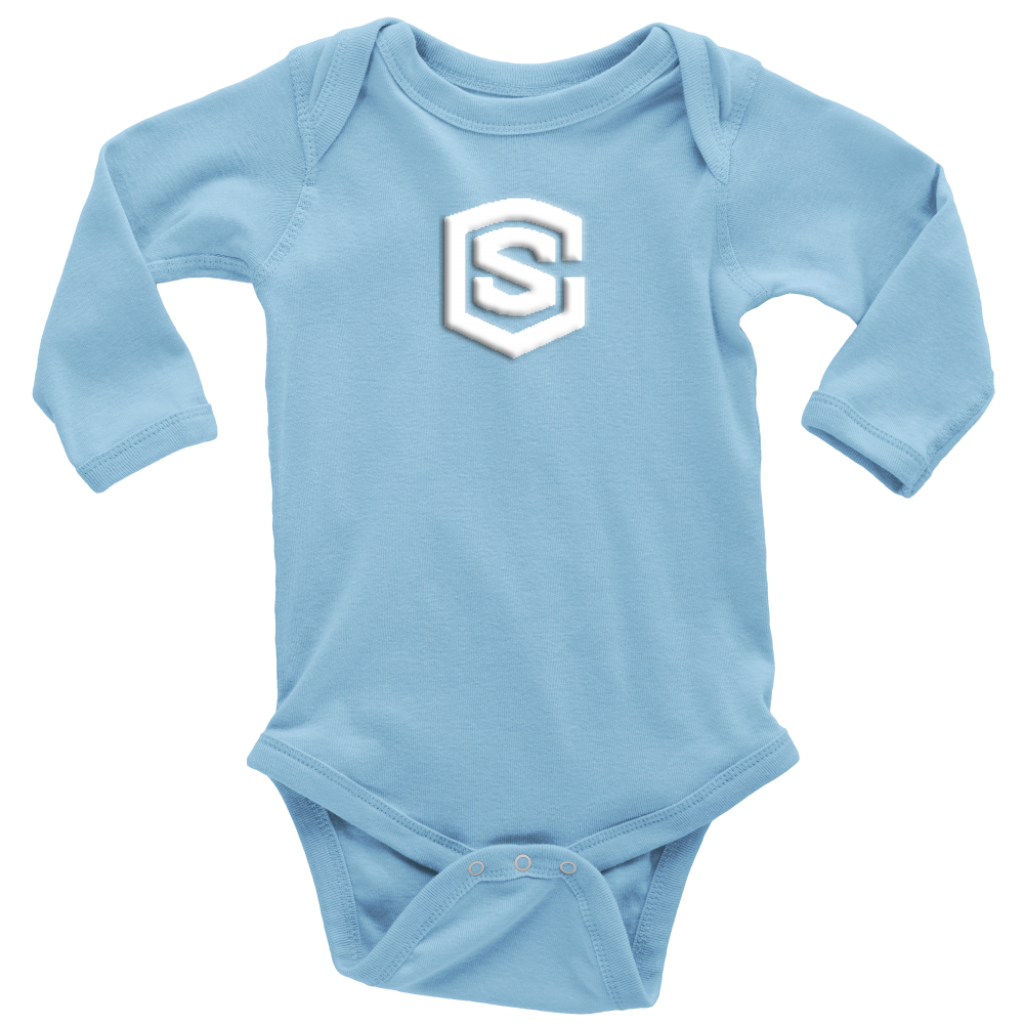 Long Sleeve Baby Bodysuit WITH WHITE LOGO